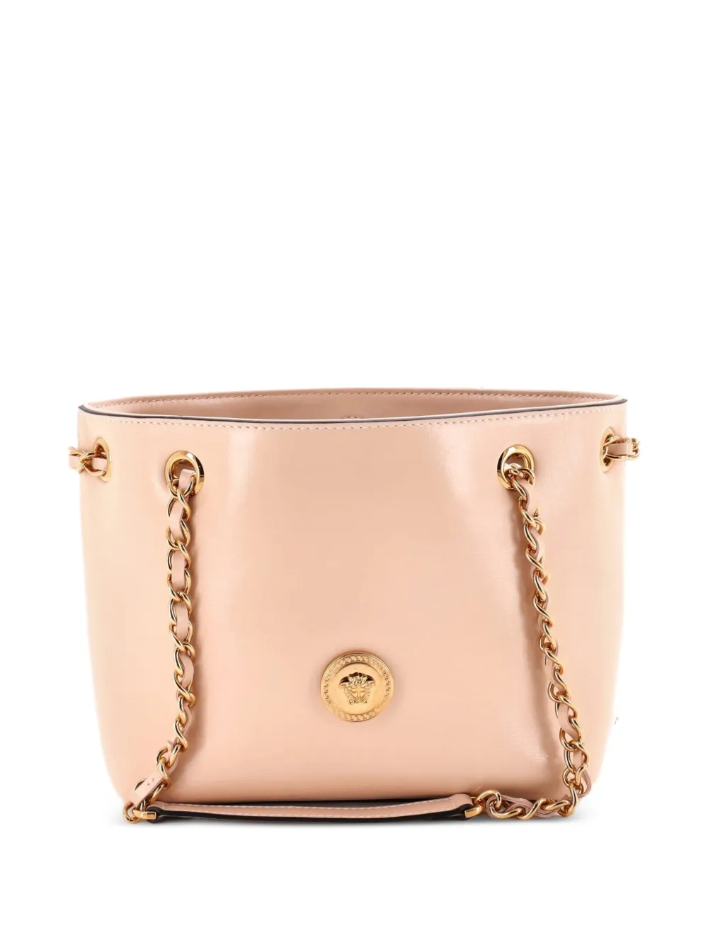 Versace Pre-Owned Medusa Icon Chain Tote Leather Mini bucket bag - Pink