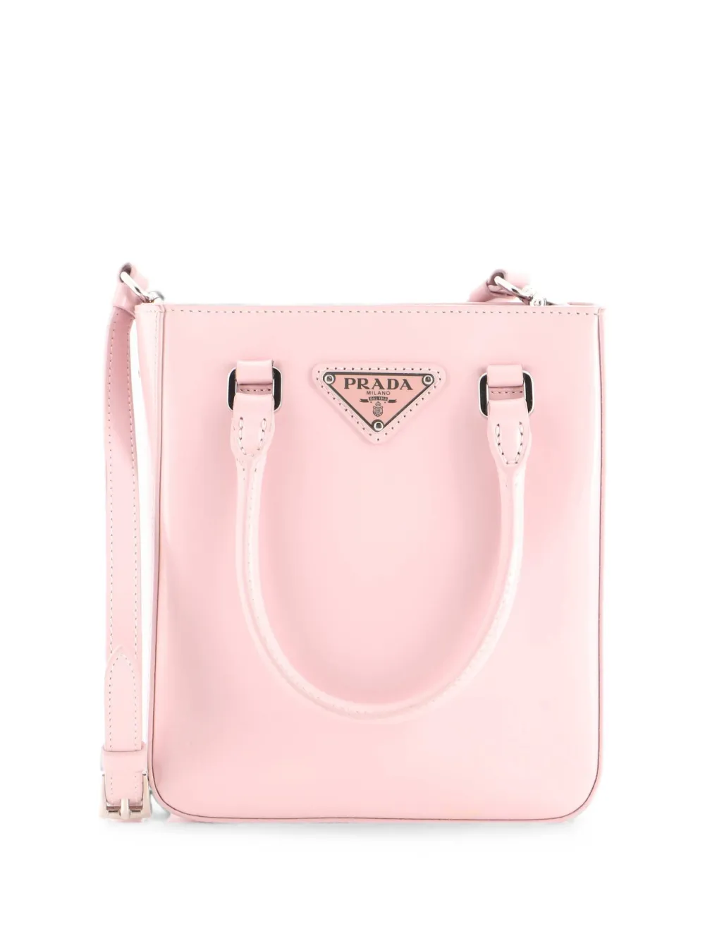 Prada Pre-Owned Convertible Tote Brushed Leather Small crossbody bag - Rosa