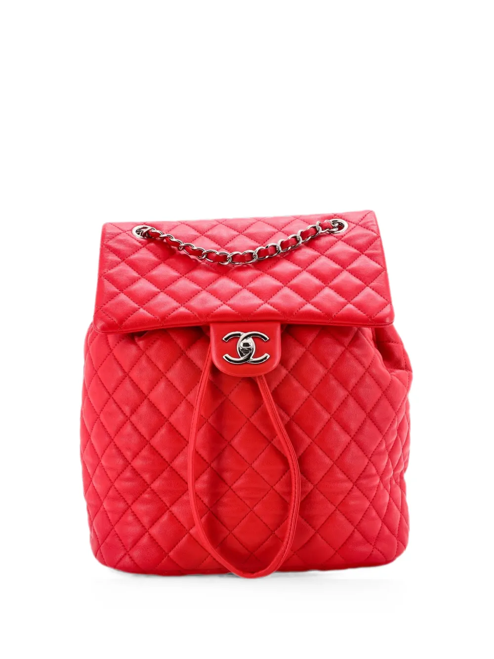 CHANEL Pre-Owned Urban Spirit Quilted Lambskin Large backpack - Rosso
