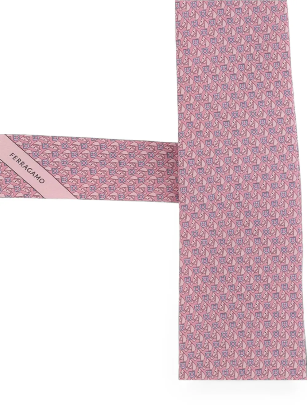 Ferragamo Stropdas met patroon Roze