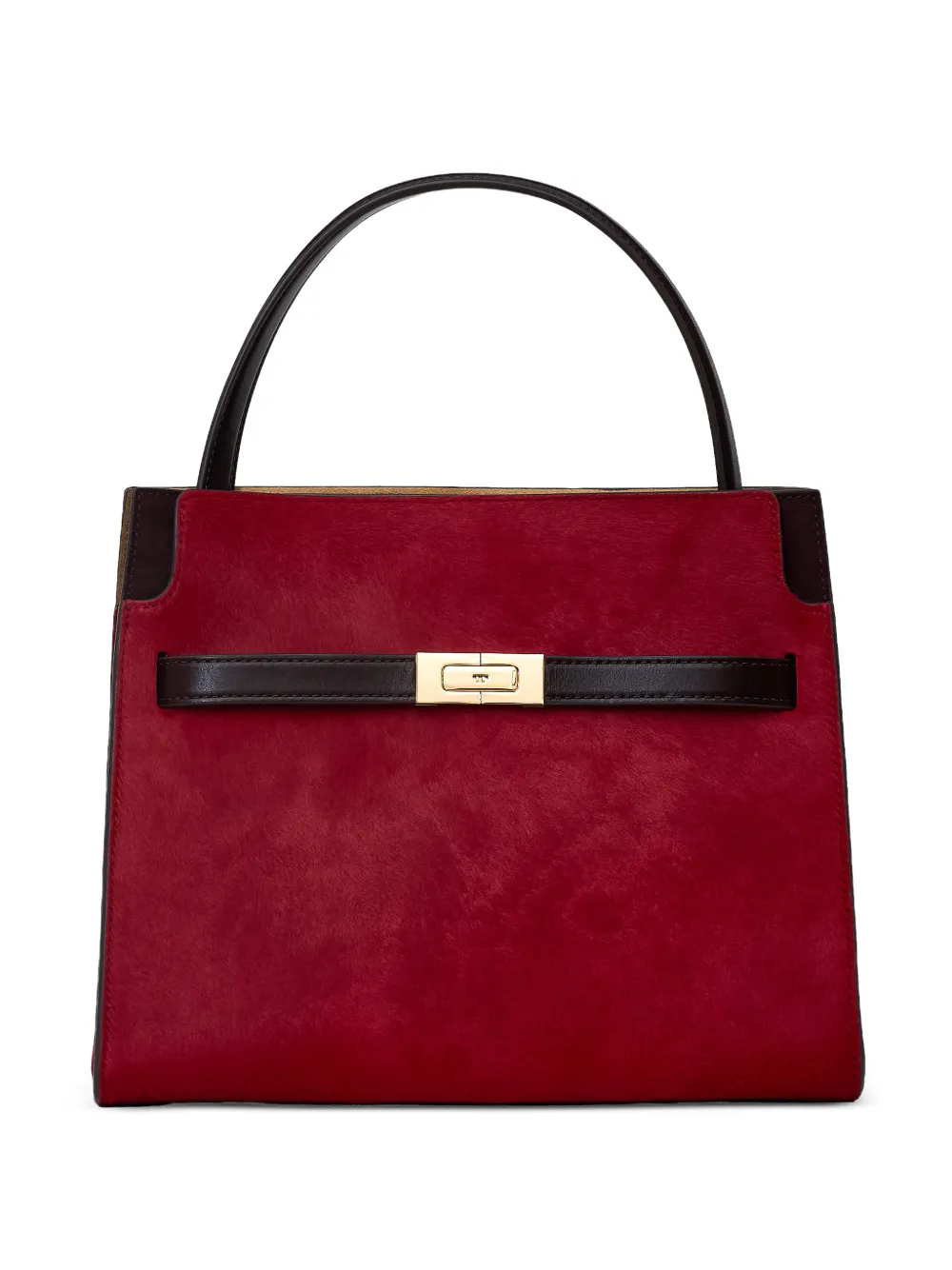 Tory Burch Lee Radziwill haircalf double bag - Rot