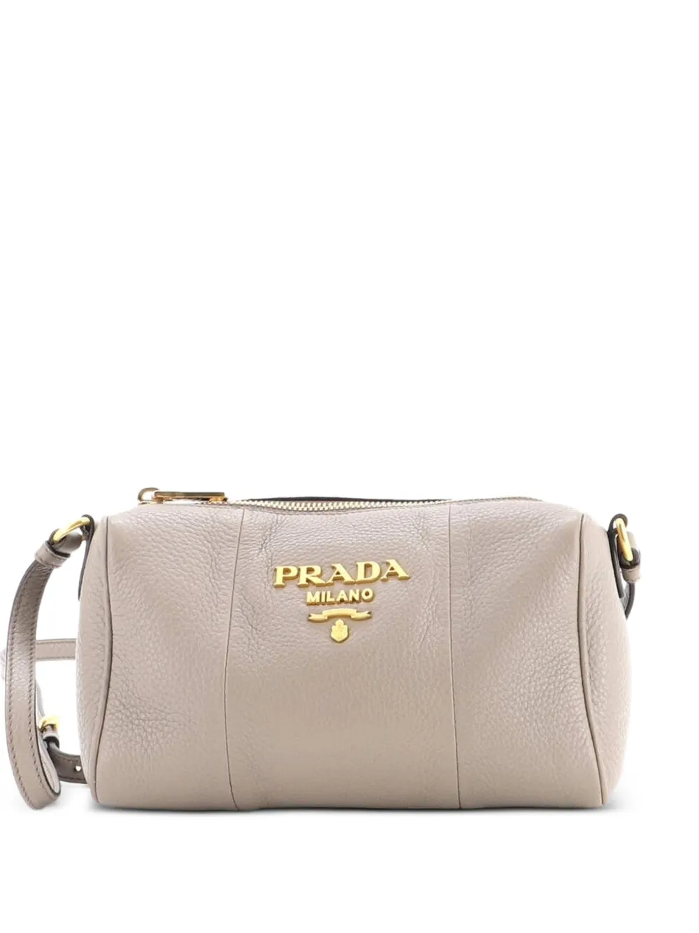 Prada Pre-Owned Barrel Vitello Phenix Mini crossbody bag - Grigio