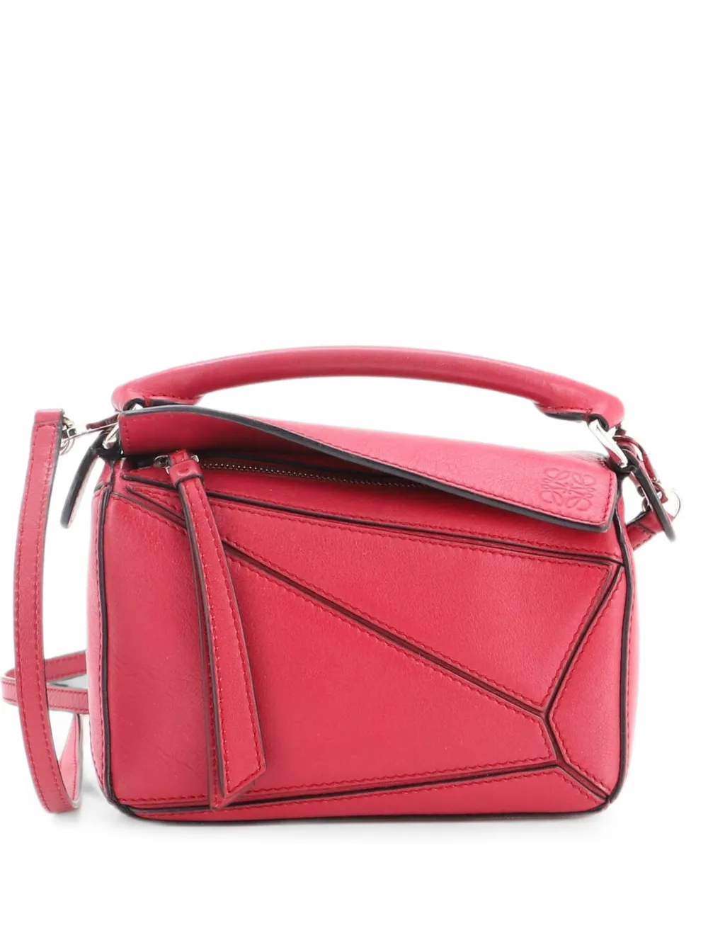 Loewe Pre-Owned Puzzle Bag Leather Mini crossbody bag - Rot