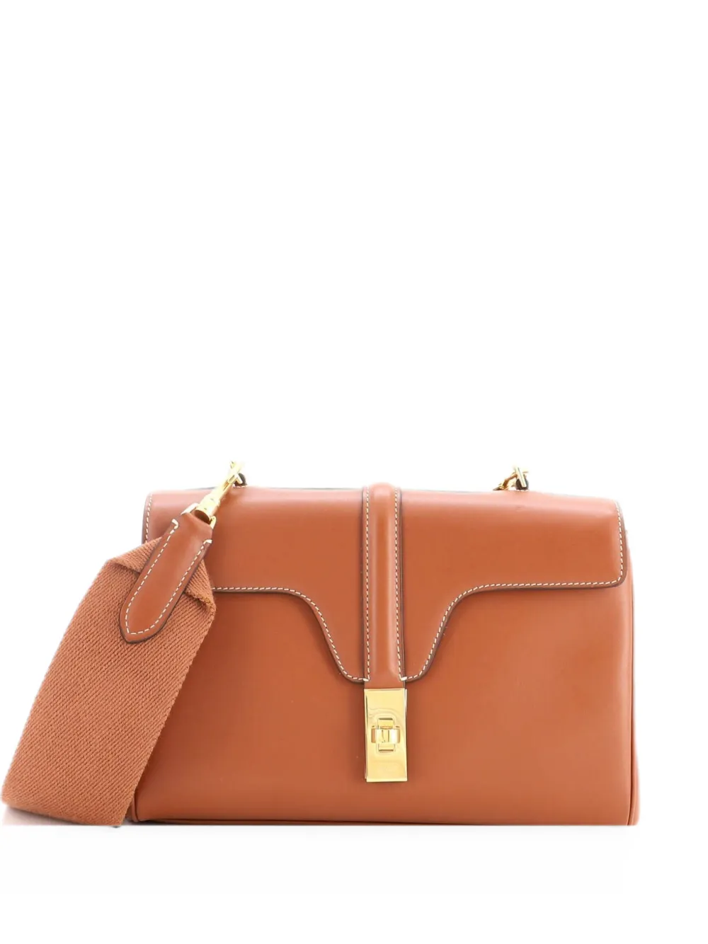 Celine Pre-Owned Soft 16 Bag Smooth Calfskin Teen shoulder bag - Braun