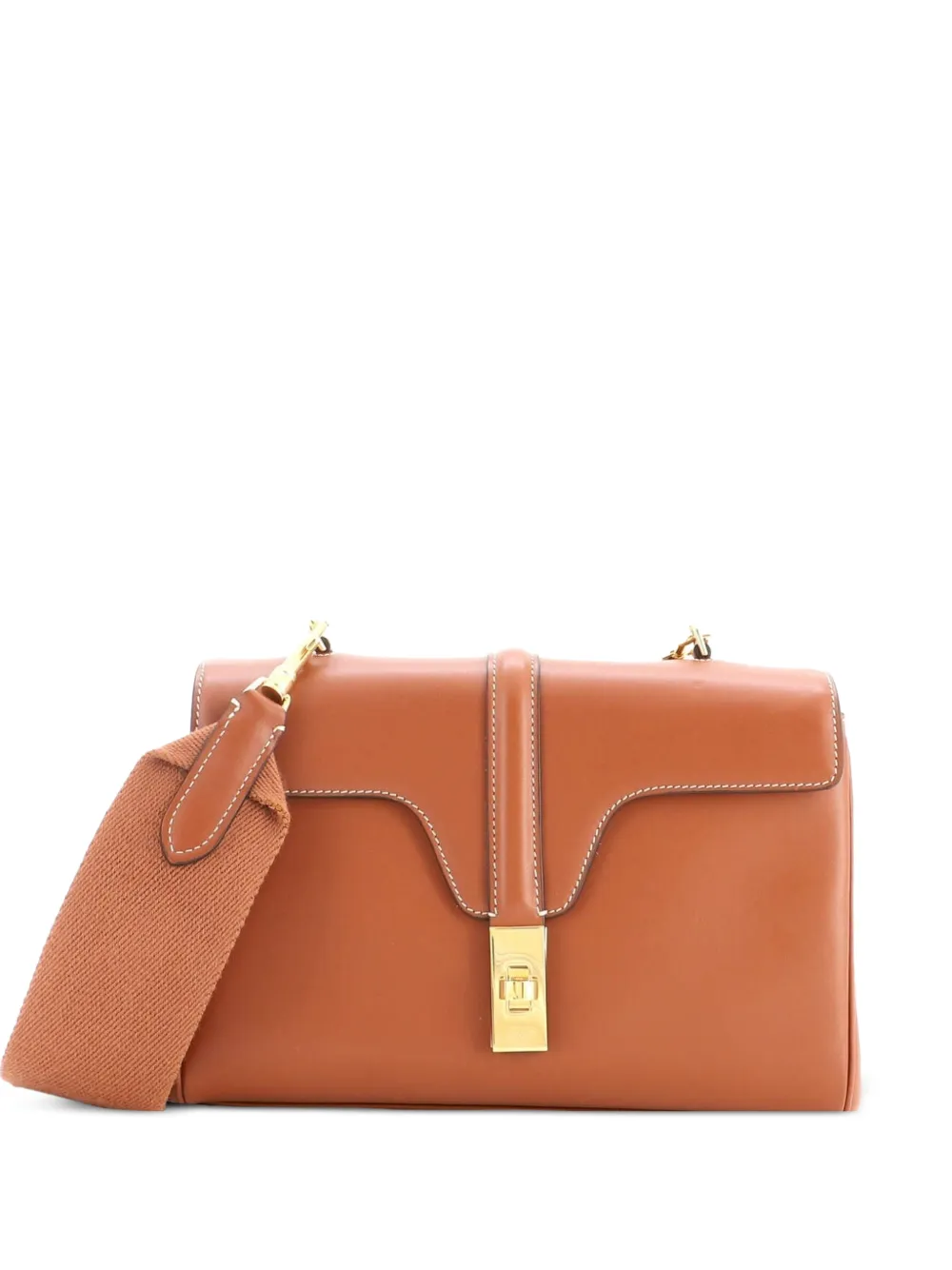 Celine Pre-Owned Soft 16 Bag Smooth Calfskin Teen shoulder bag - Marrone