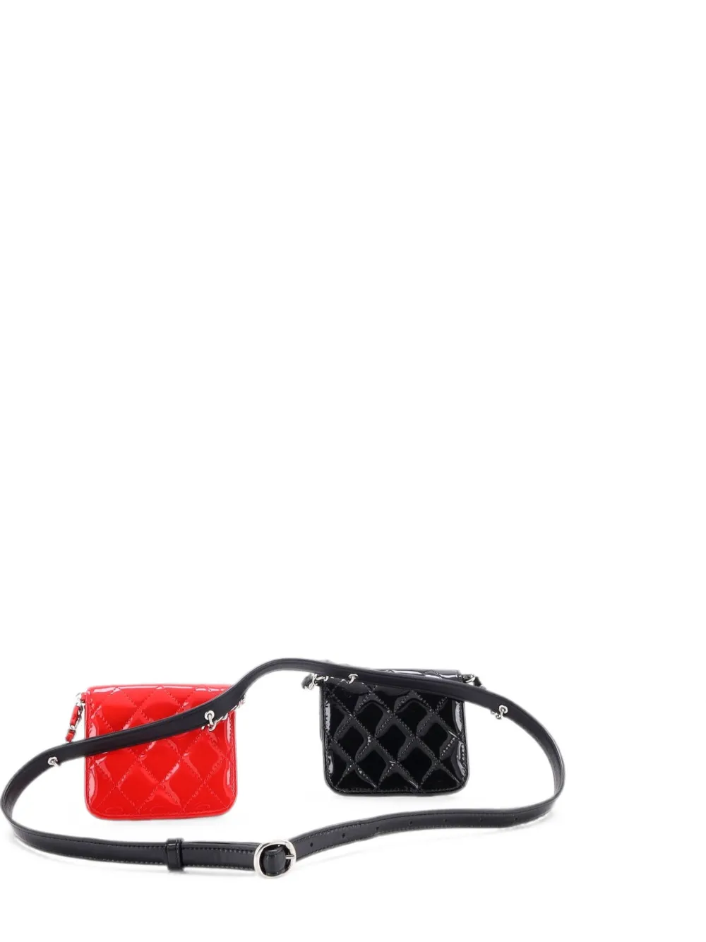 CHANEL Pre-Owned CC In Love Waist Bag Quilted Patent Mini belt bag - Nero