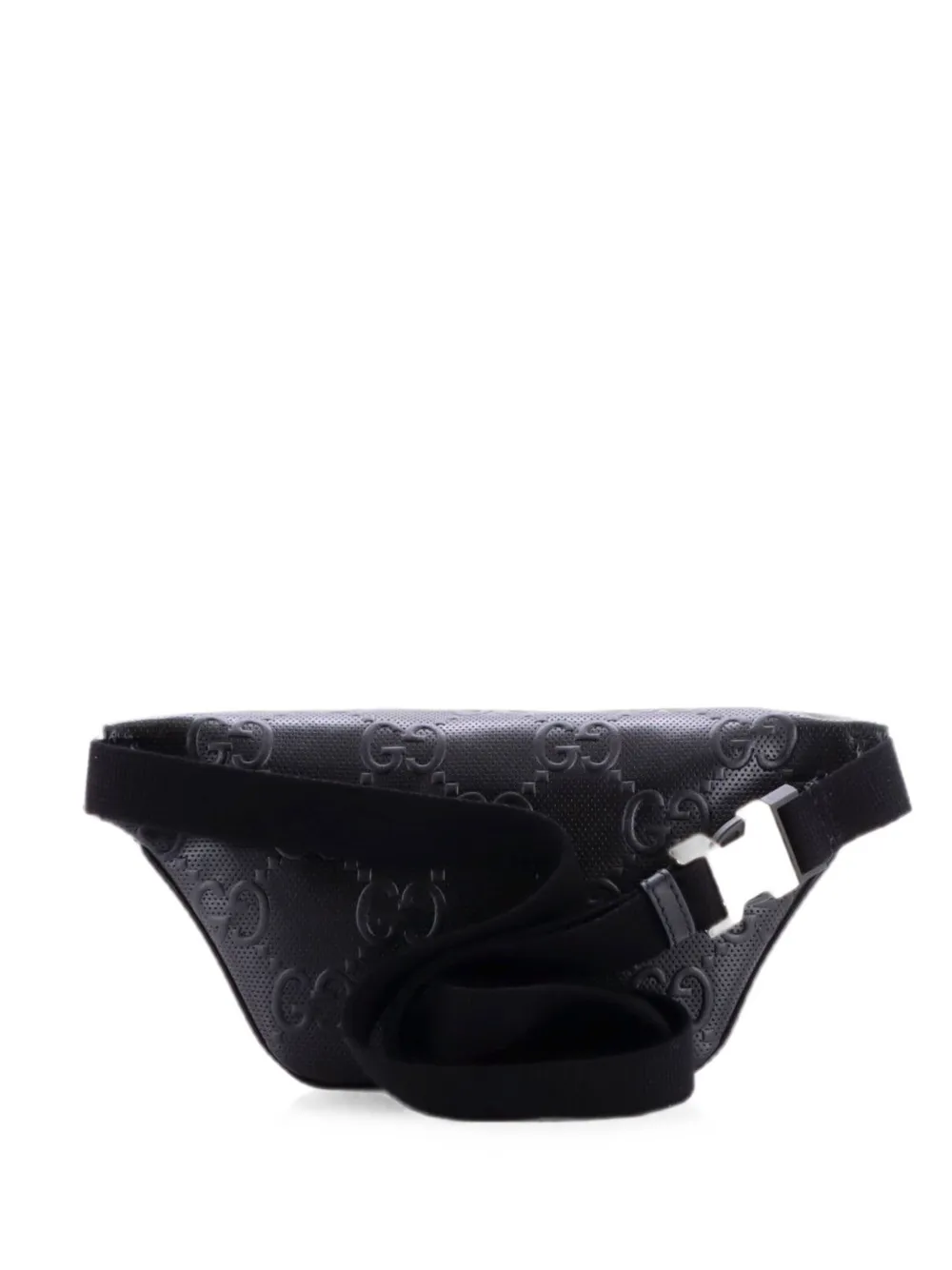 Gucci Pre-Owned GG Embossed Perforated Leather Small belt bag - Schwarz