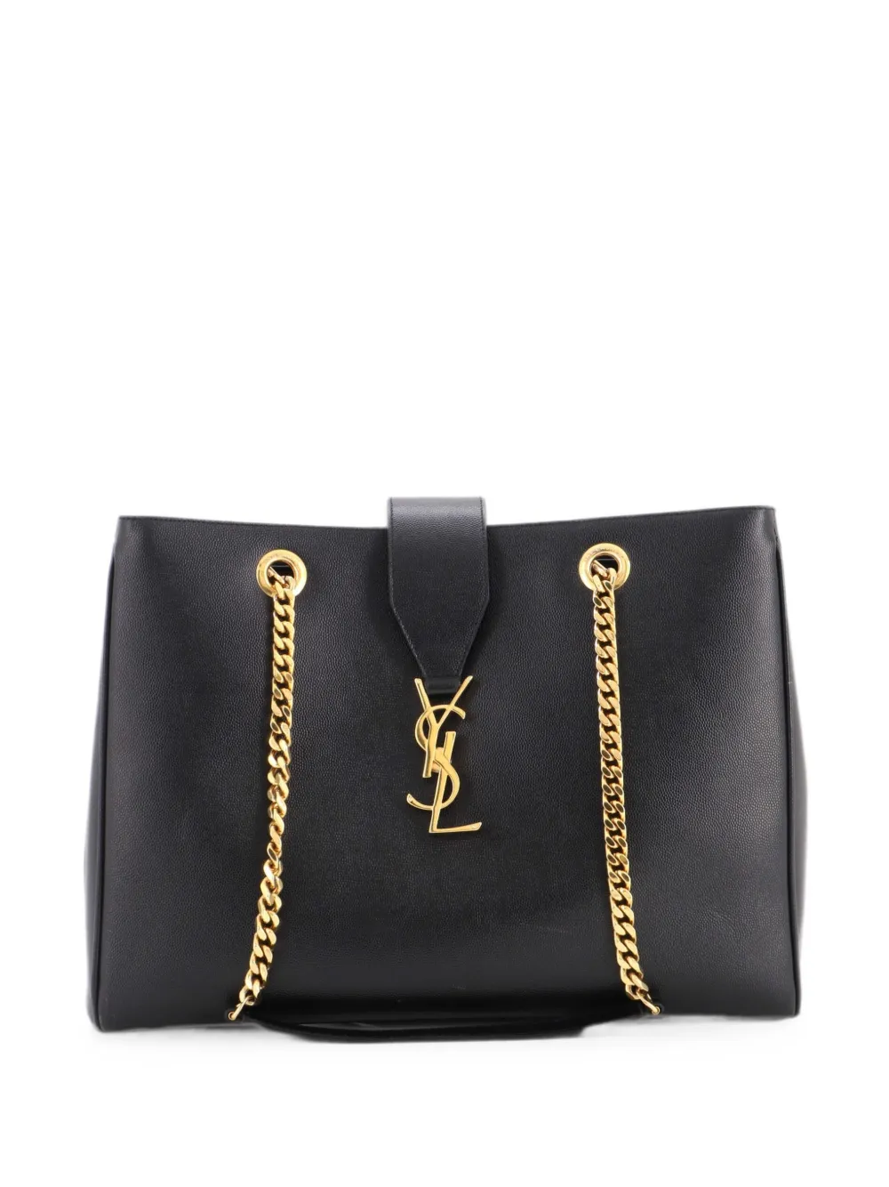 Saint Laurent Pre-Owned Classic Monogram Shopper Leather Large tote bag - Nero