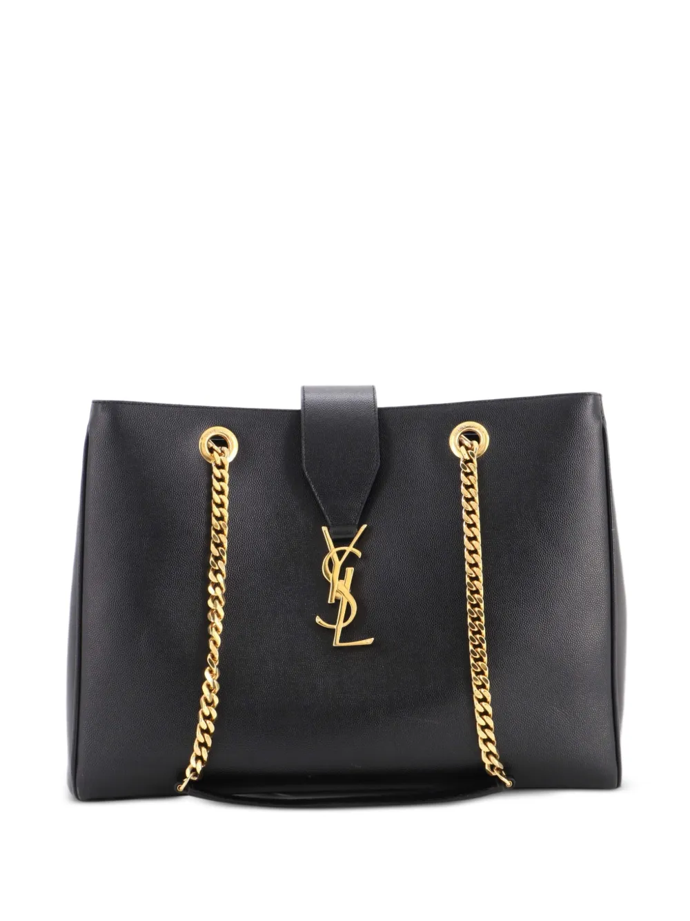 Saint Laurent Pre-Owned Classic Monogram Shopper Leather Large tote bag - Nero