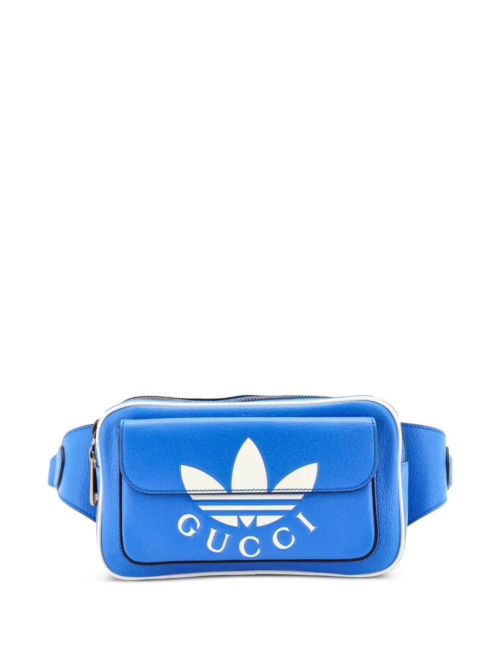 Gucci Pre-Owned x adidas Zip Leather belt bag - Blu