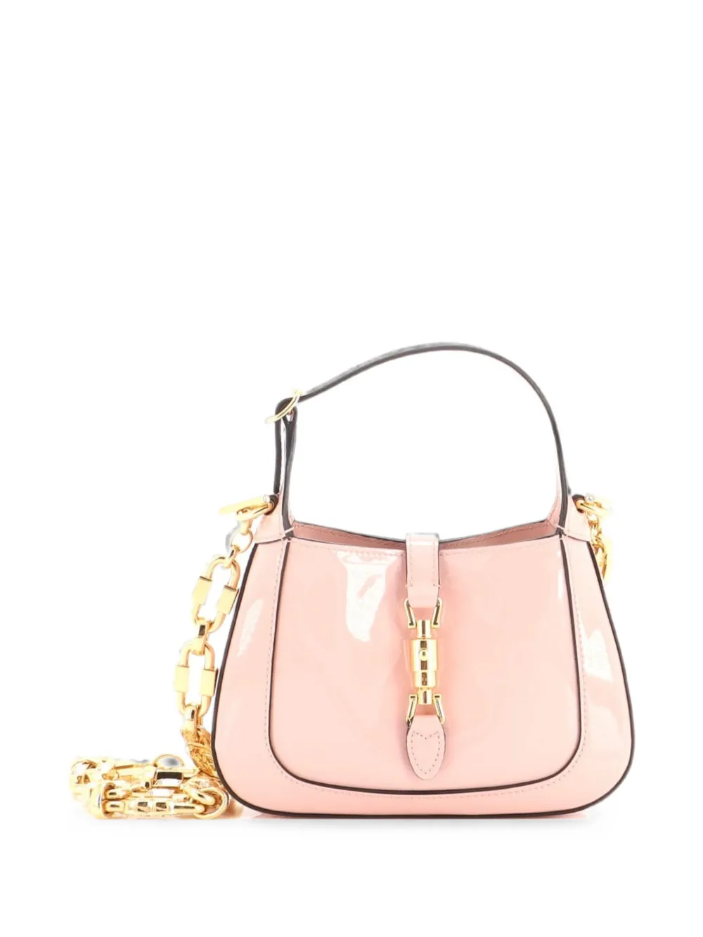 Gucci Pre-Owned Jackie 1961 Chain Hobo Patent Mini shoulder bag - Rosa