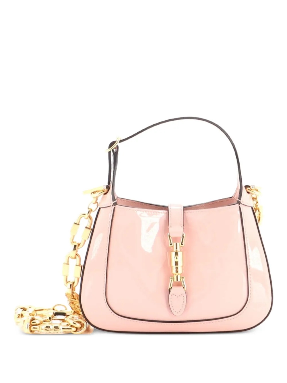 Gucci Pre-Owned Jackie 1961 Chain Hobo Patent Mini shoulder bag - Rosa