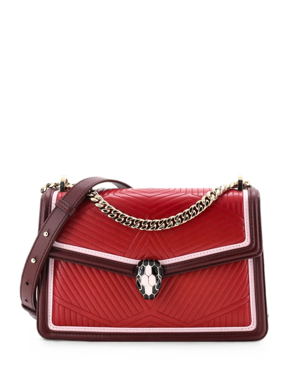 Bvlgari Pre-Owned Serpenti Forever Shoulder Bag Quilted Leather Small crossbody bag - Rosa