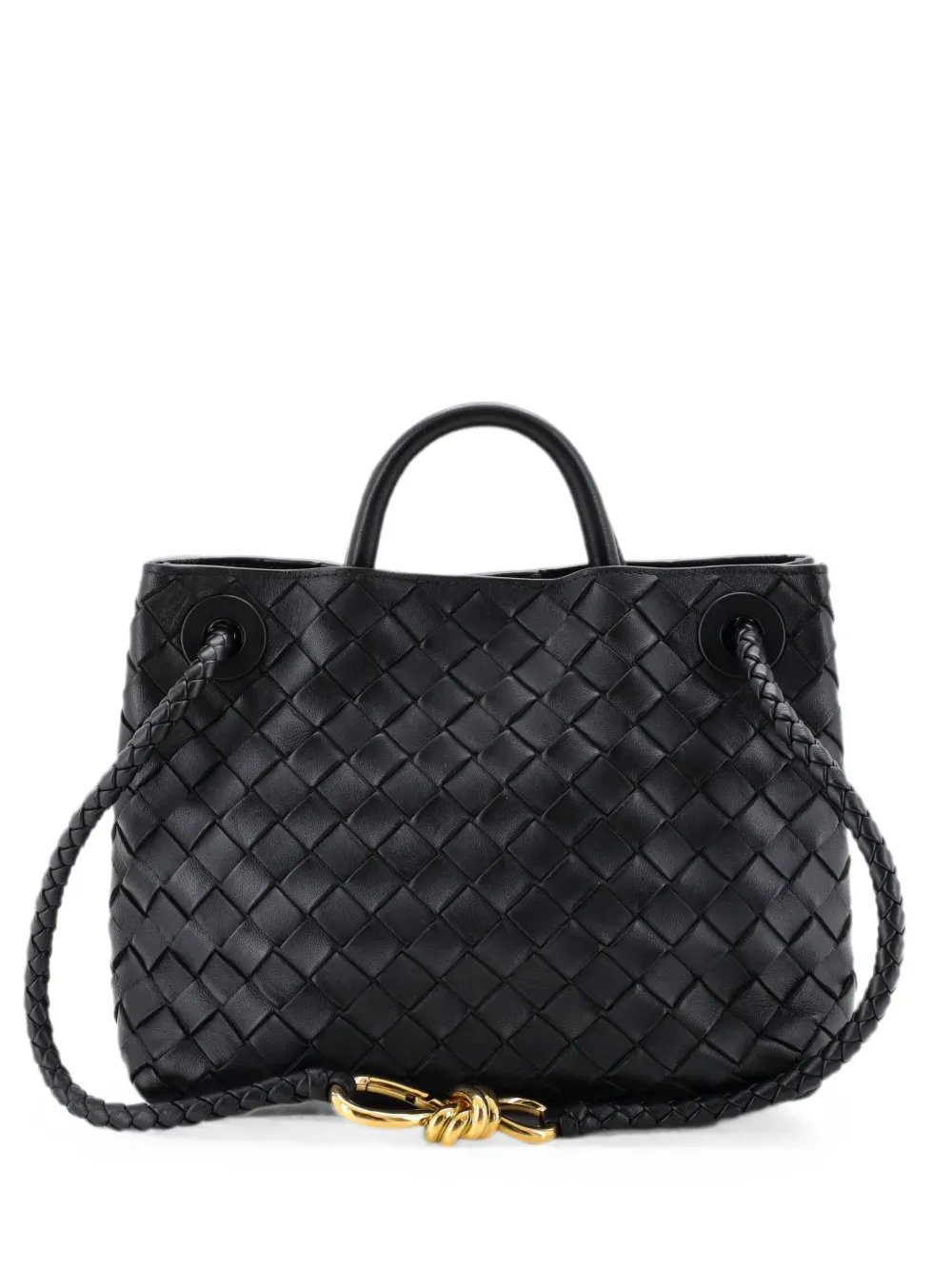 Bottega Veneta Pre-Owned Andiamo Top Handle Bag Intrecciato Nappa Small satchel - Schwarz