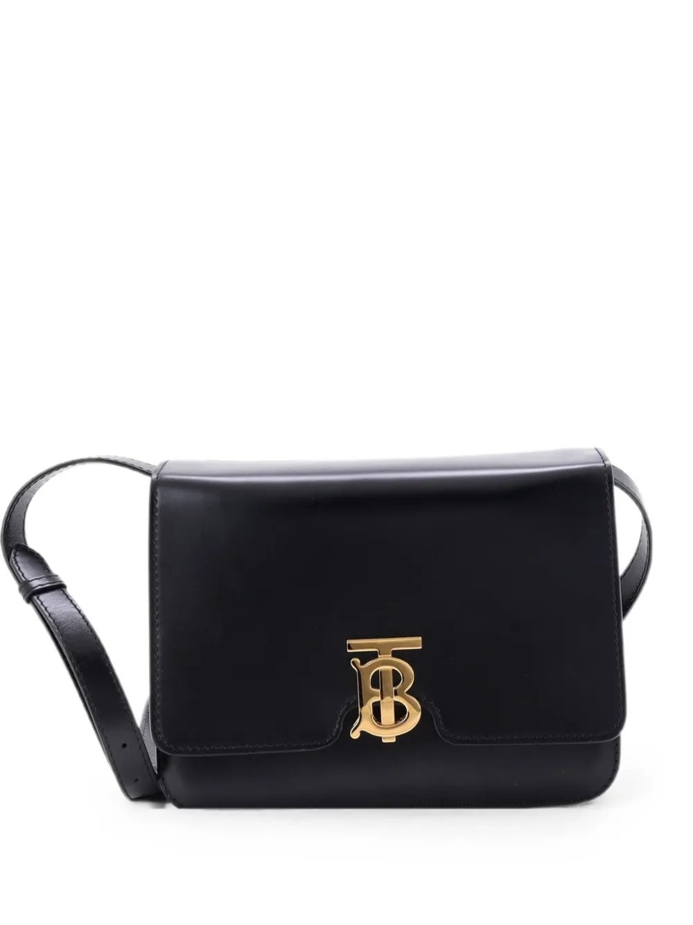 Burberry Pre-Owned TB Flap Bag Leather Medium crossbody bag - Schwarz