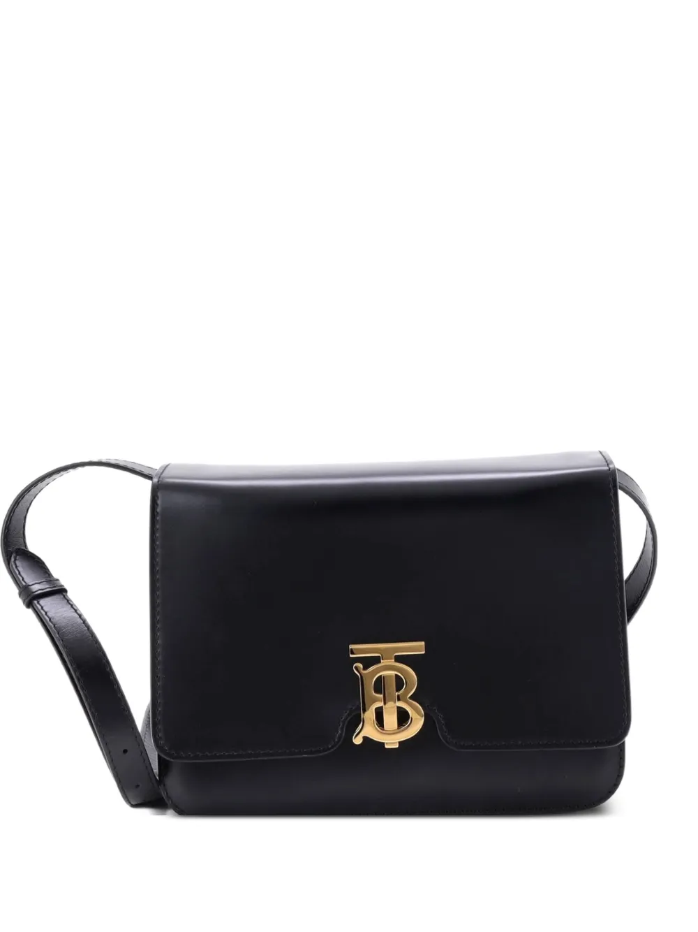 Burberry Pre-Owned TB Flap Bag Leather Medium crossbody bag - Nero