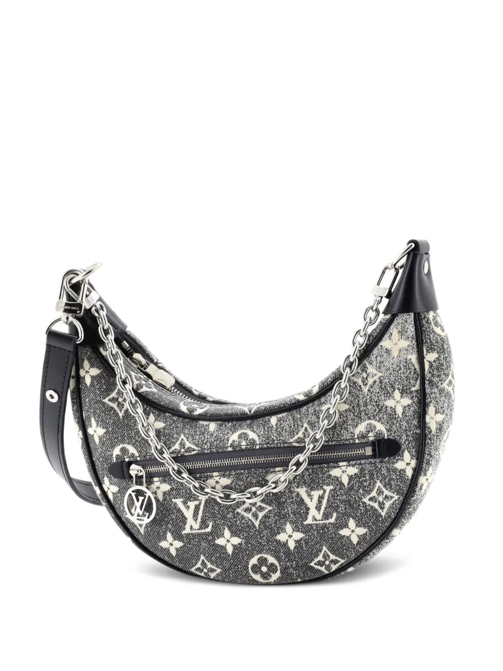 Louis Vuitton Pre-Owned Loop Handbag Monogram Jacquard Denim hobo bag - Nero