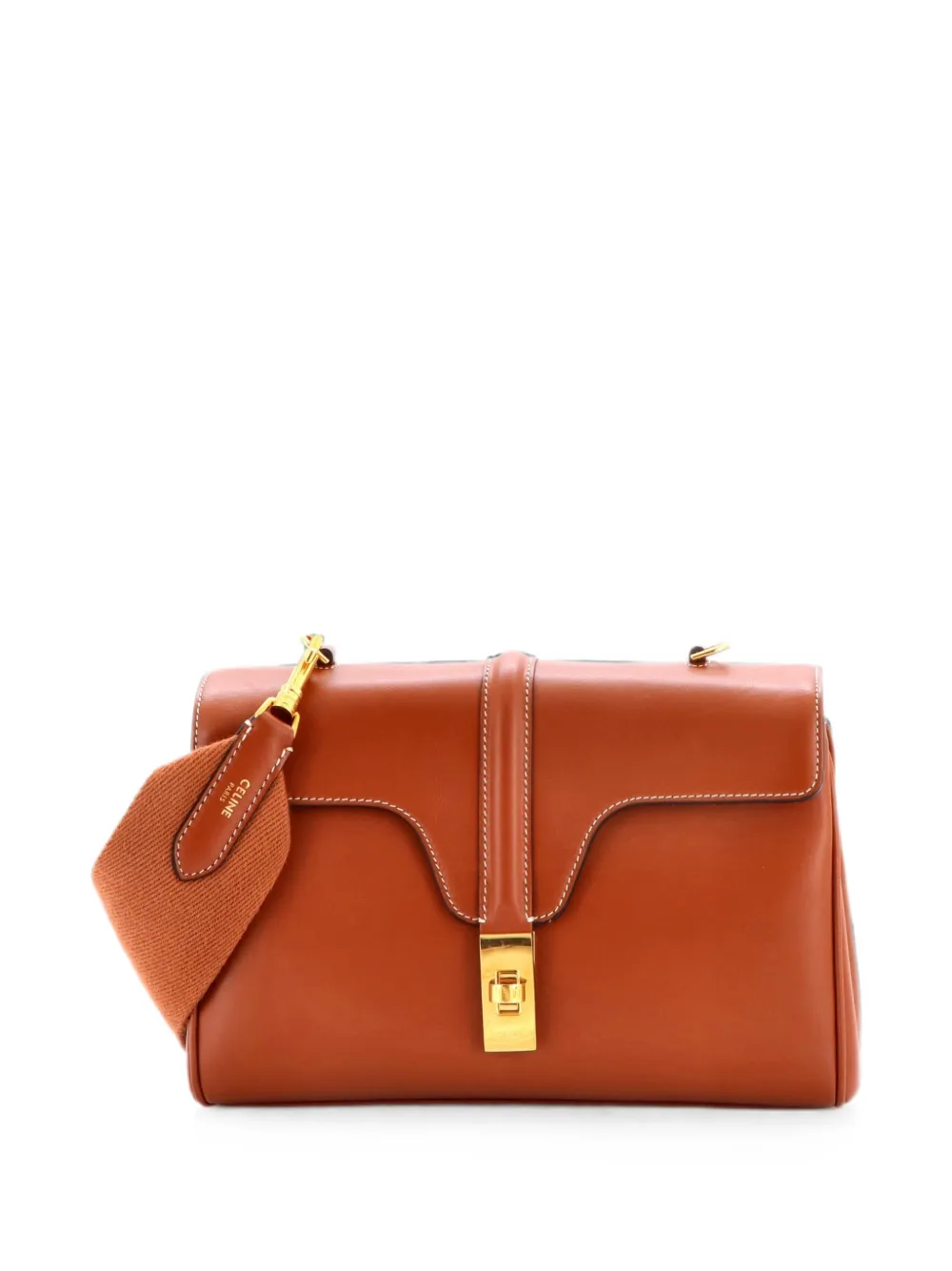 Celine Pre-Owned Soft 16 Bag Smooth Calfskin Teen shoulder bag - Braun