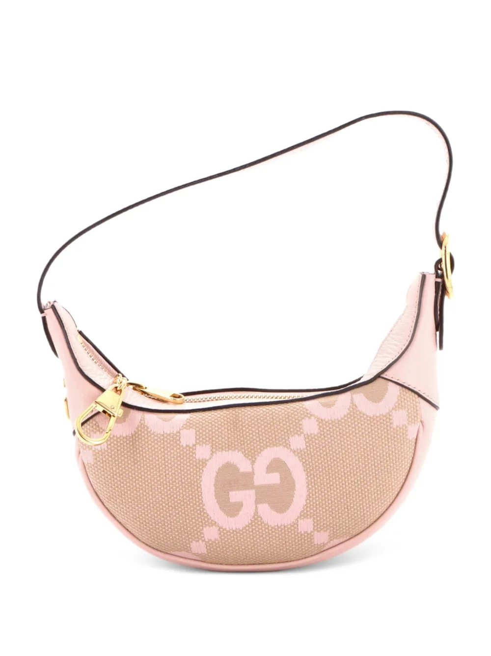 Gucci Pre-Owned Ophidia Half Moon Bag Jumbo GG Canvas Mini hobo bag - Marrone