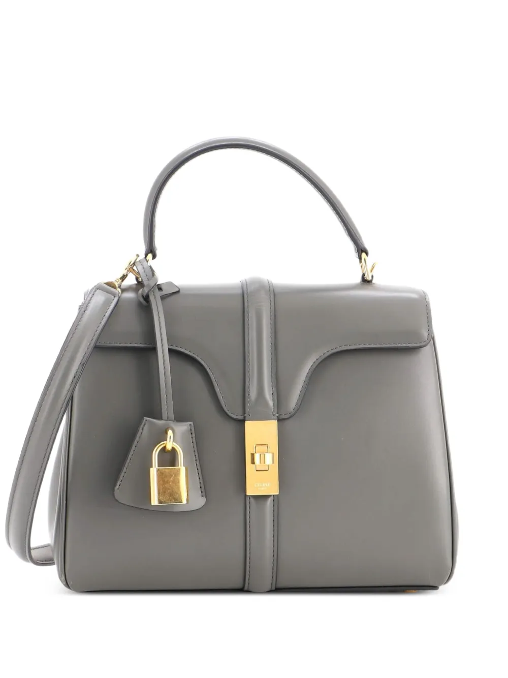 Celine Pre-Owned 16 Top Handle Bag Smooth Calfskin Small satchel - Grigio