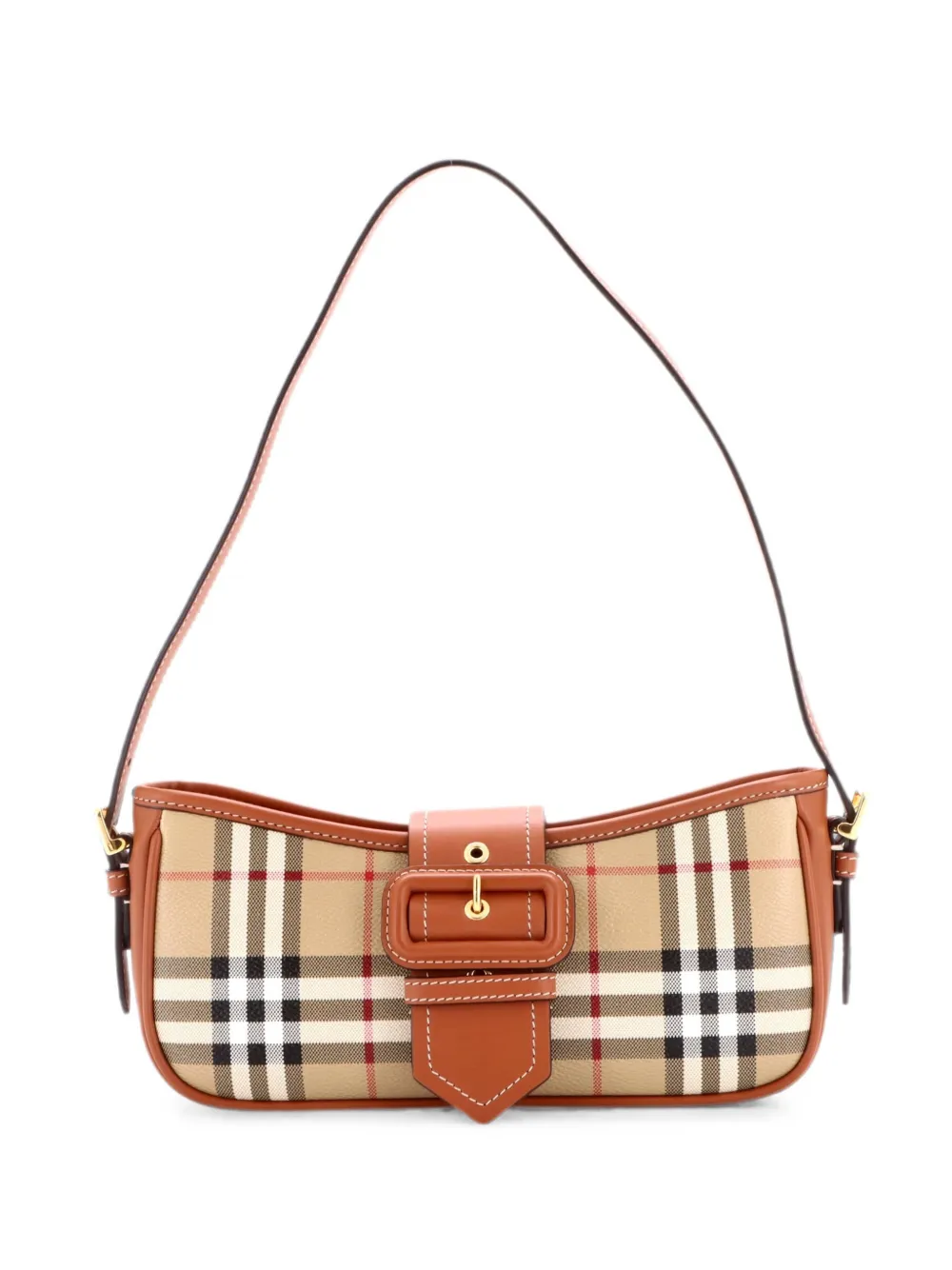 Burberry Pre-Owned Buckle Sling Vintage Check Coated Canvas shoulder bag - Braun