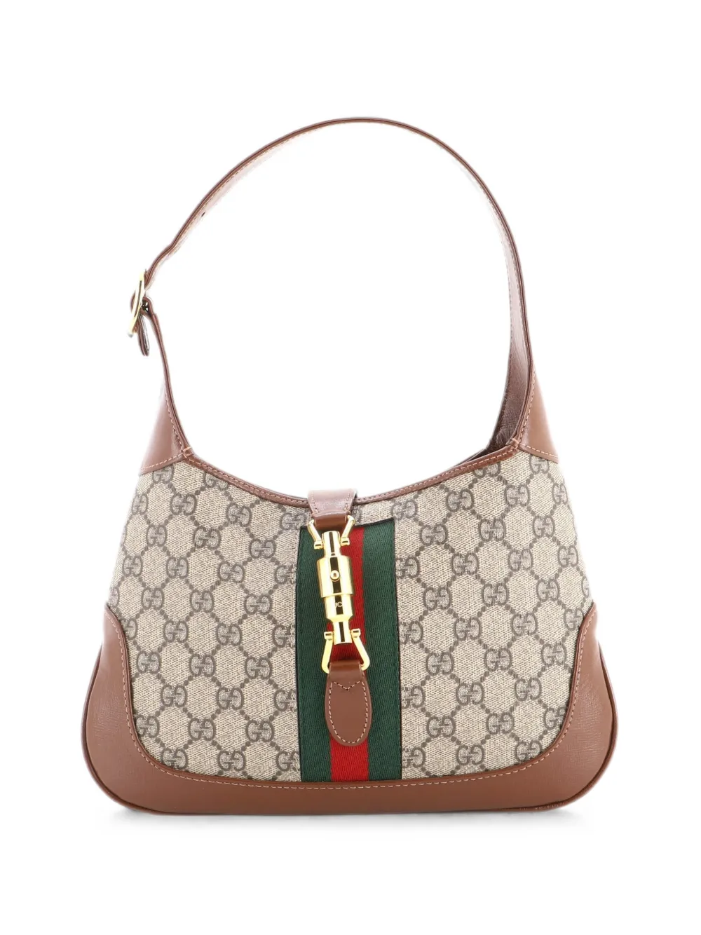 Gucci Pre-Owned Jackie 1961 GG Coated Canvas Small hobo bag - Braun