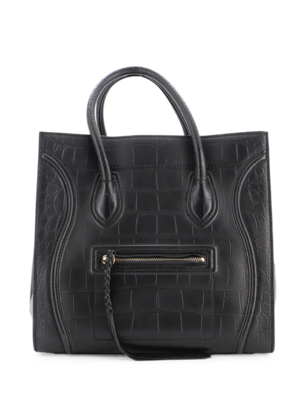 Celine Pre-Owned Phantom Bag Crocodile Embossed Leather Medium tote bag - Schwarz