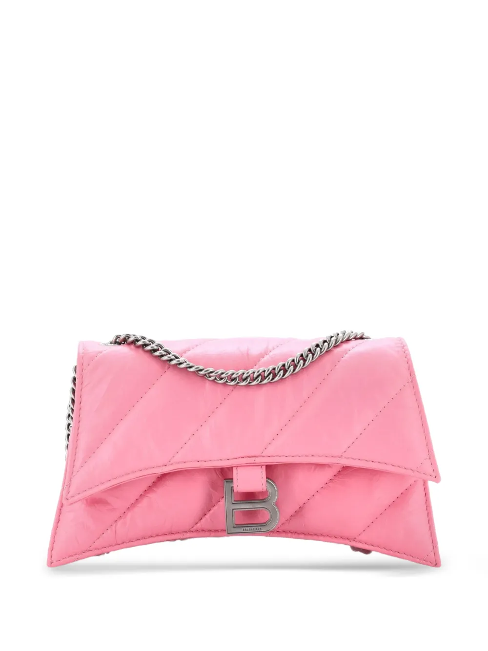 Balenciaga Pre-Owned Crush Chain Flap Bag Quilted Crushed Calfskin Small shoulder bag - Rosa
