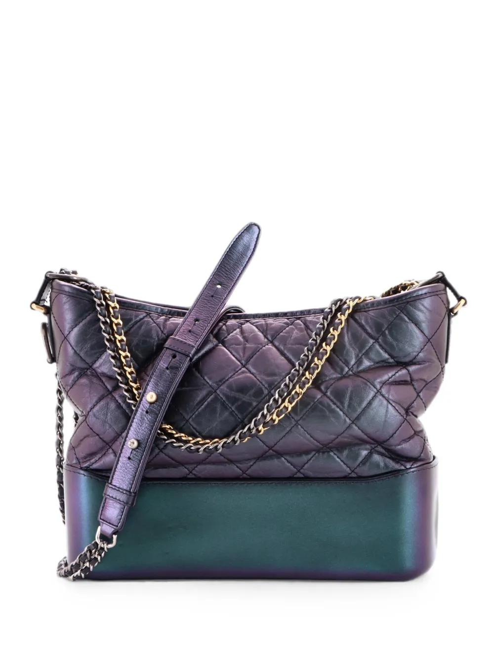 CHANEL Pre-Owned Gabrielle Quilted Aged Calfskin Medium hobo bag - Nero