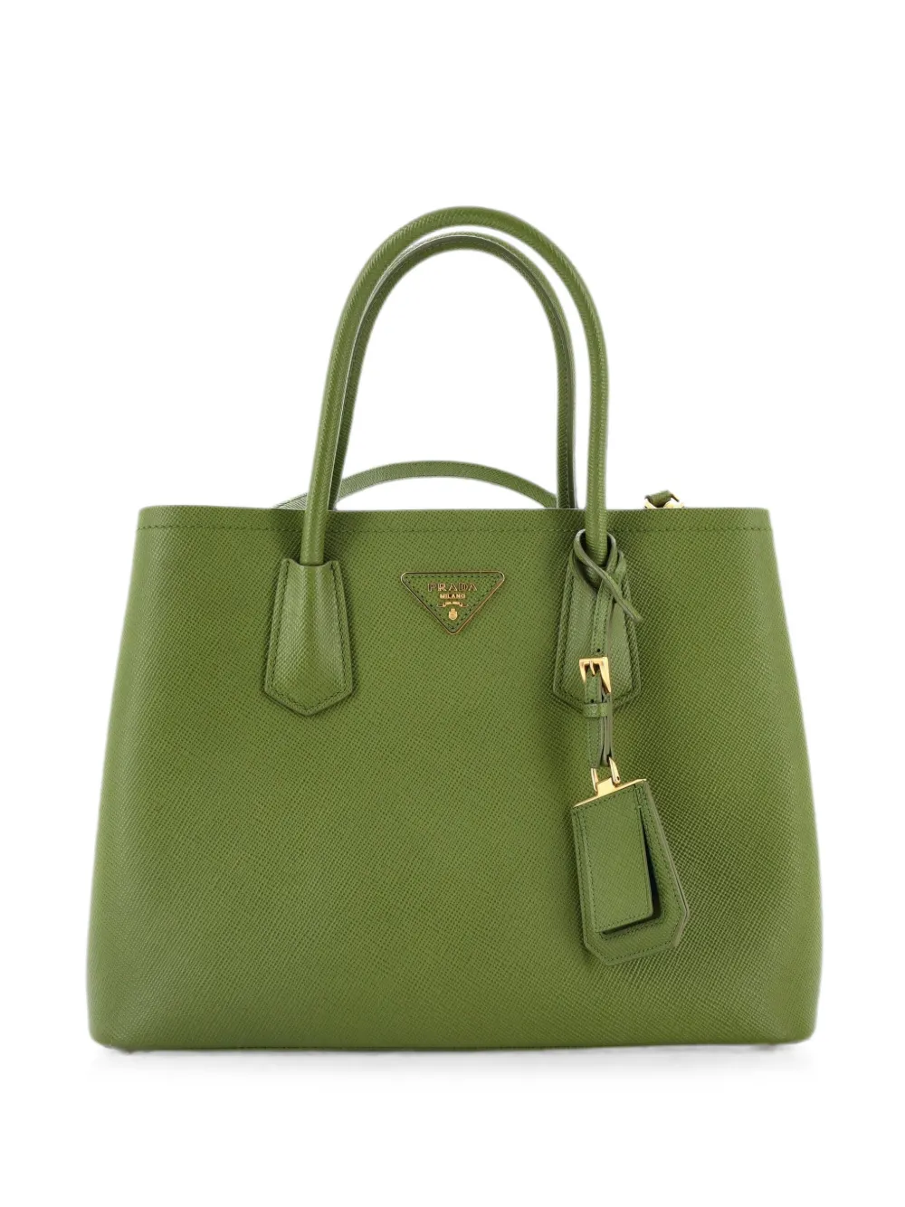 Prada Pre-Owned Cuir Double Saffiano Leather Medium tote bag - Grün
