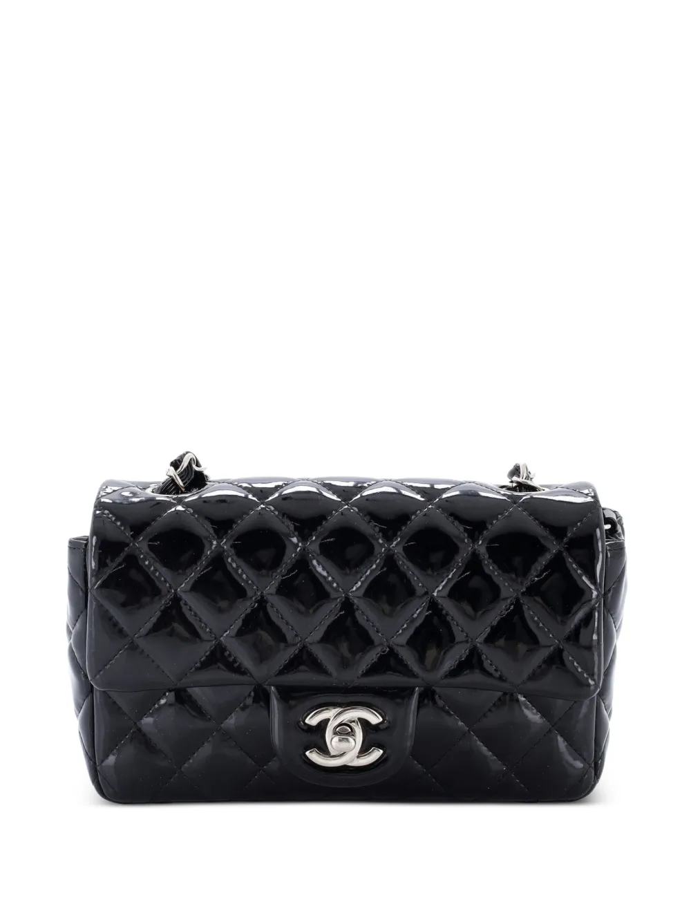 CHANEL Pre-Owned Classic Single Flap Bag Quilted Patent Mini crossbody bag - Nero