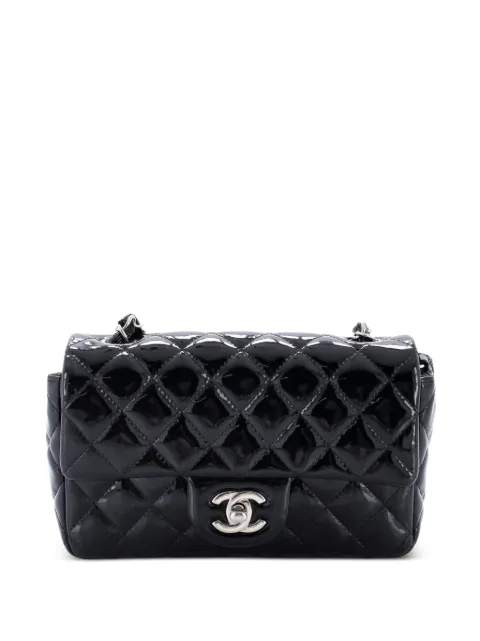 CHANEL Pre-Owned Classic Single Flap Bag Quilted Patent Mini crossbody bag