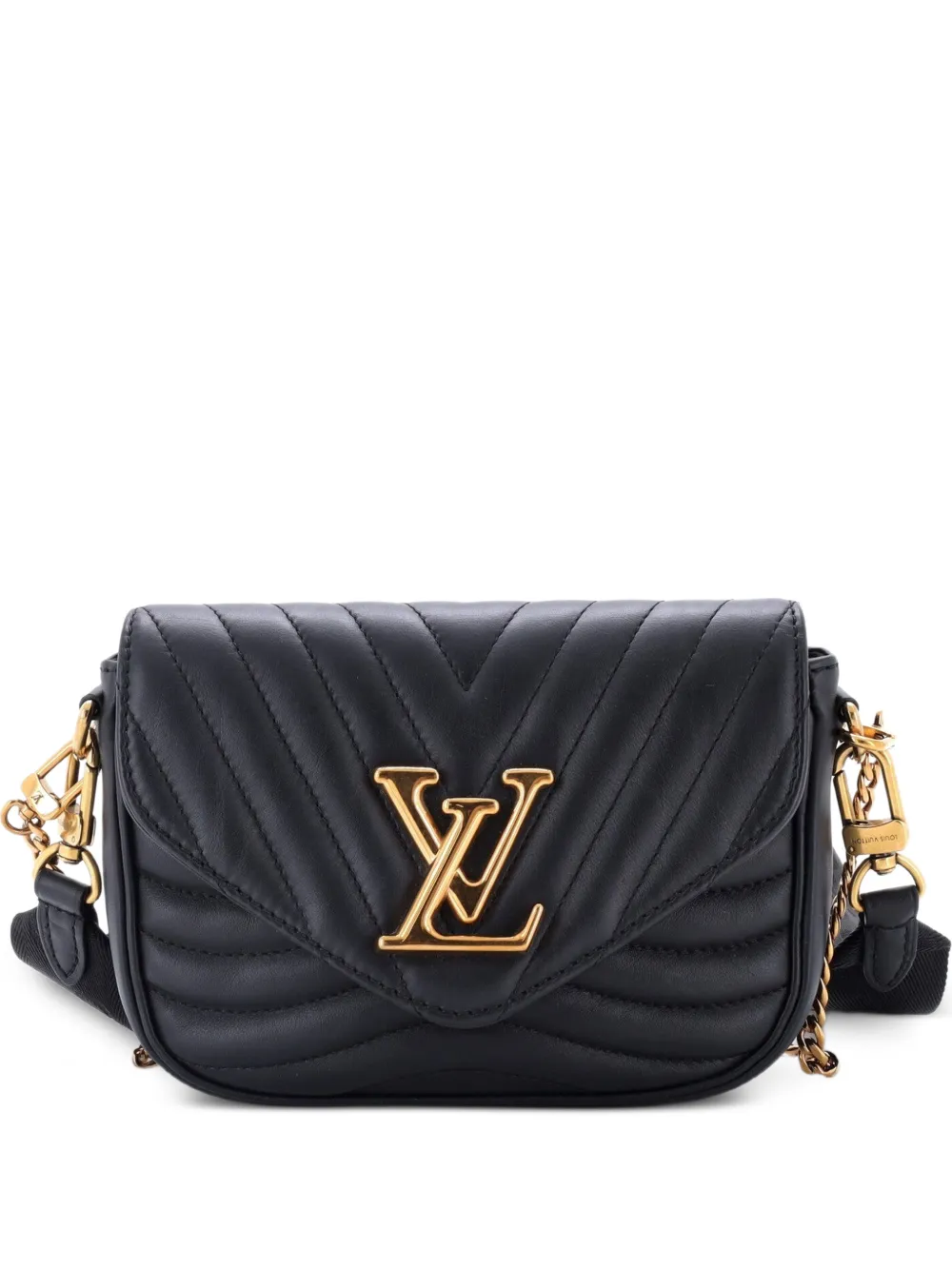 Louis Vuitton Pre-Owned New Wave Multi Pochette Quilted Leather crossbody bag - Black