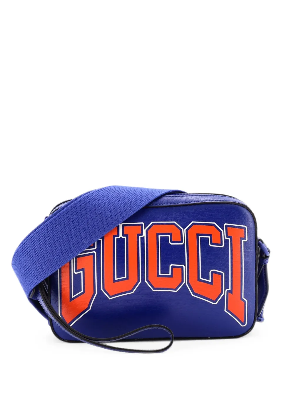 Gucci Pre-Owned NY Dragons Camera Crossbody Bag Printed Leather Small shoulder bag - Blau
