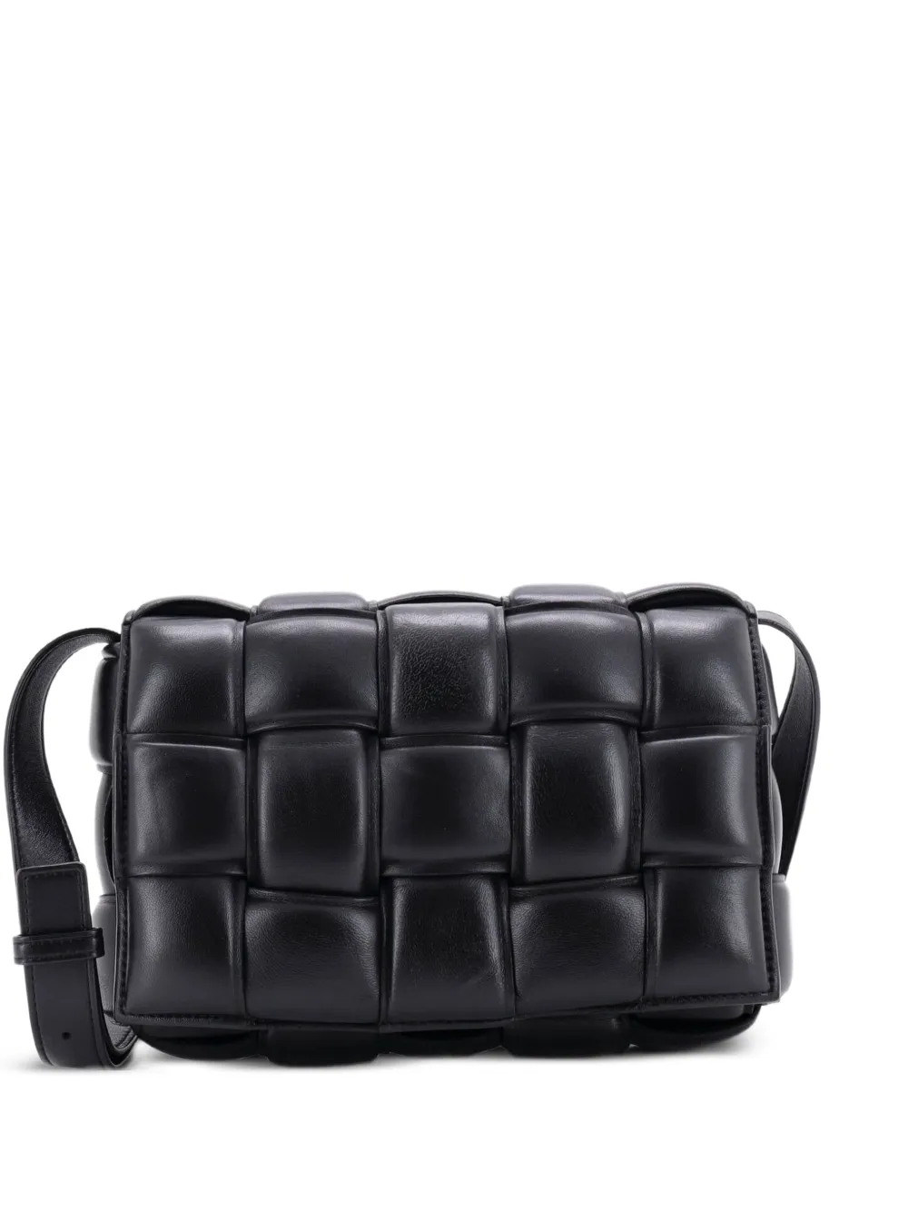 Bottega Veneta Pre-Owned Cassette Padded Maxi Intrecciato Leather crossbody bag - Nero