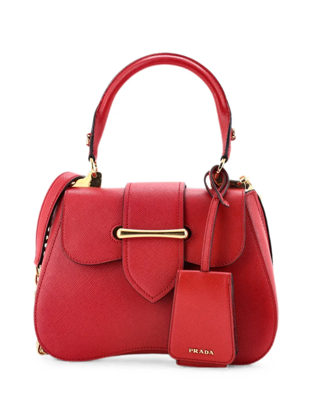 Prada Pre-Owned Sidonie Top Handle Bag Saffiano Leather Small satchel - Rot
