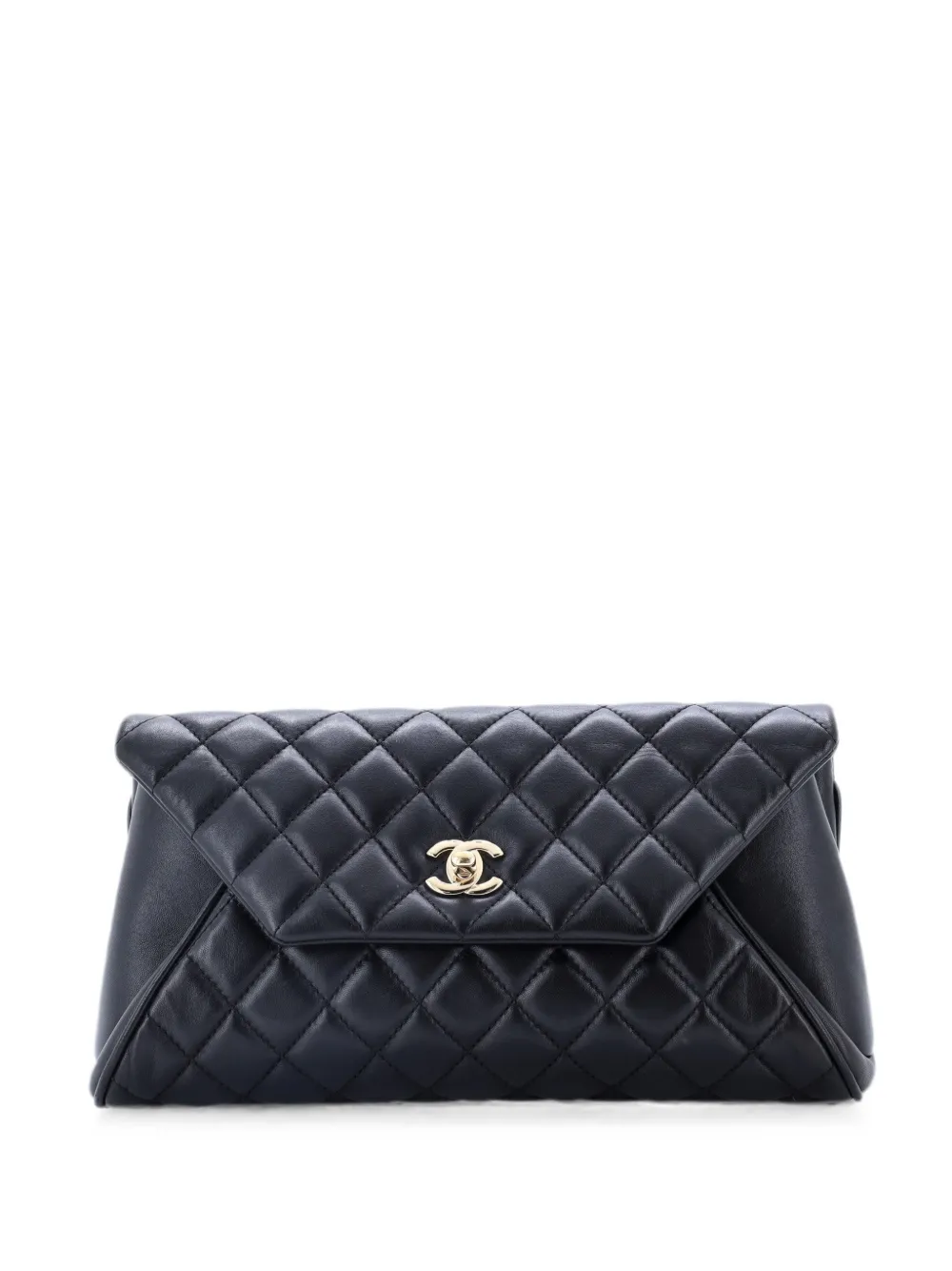CHANEL Pre-Owned Fold Up Again Quilted Lambskin clutch bag - Nero