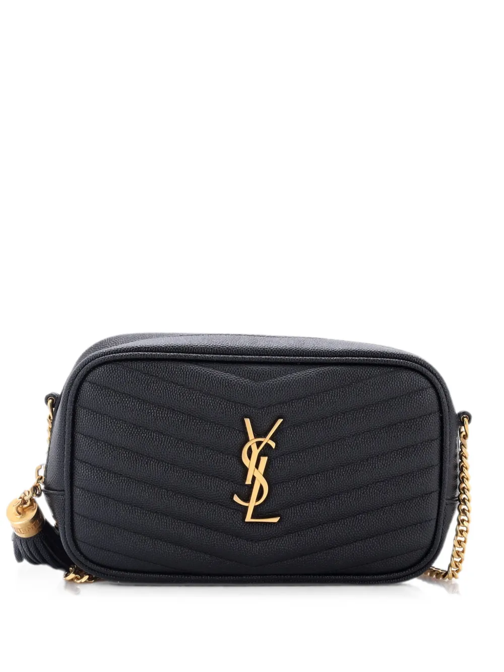 Saint Laurent Pre-Owned Lou Camera Bag Matelasse Chevron Leather Mini crossbody bag - Nero