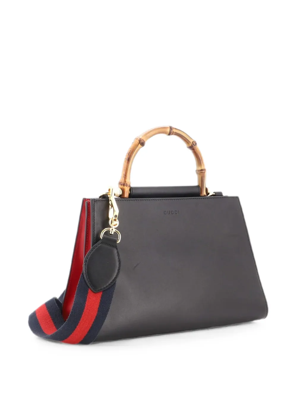 Gucci Pre-Owned Nymphaea Top Handle Bag Leather Small satchel - Schwarz
