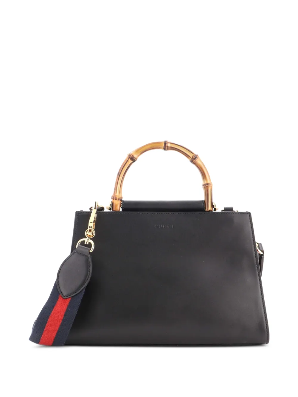 Gucci Pre-Owned Nymphaea Top Handle Bag Leather Small satchel - Nero