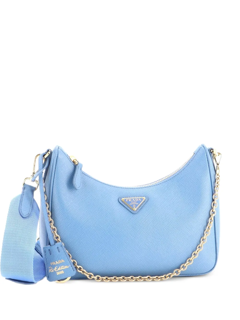 Prada Pre-Owned Re-Edition 2005 Shoulder Bag Saffiano Leather Small crossbody bag - Blu