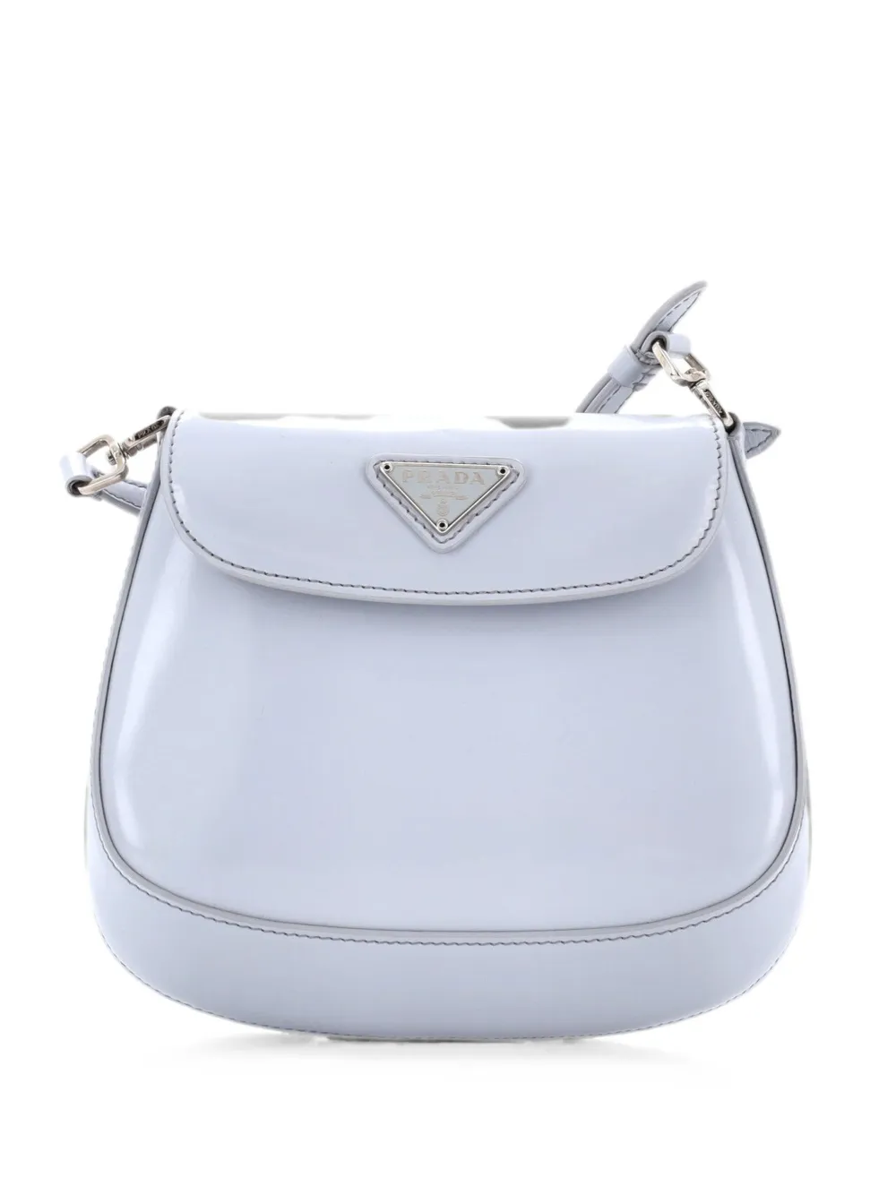 Prada Pre-Owned Cleo Flap Spazzolato Leather Mini shoulder bag - Metallic