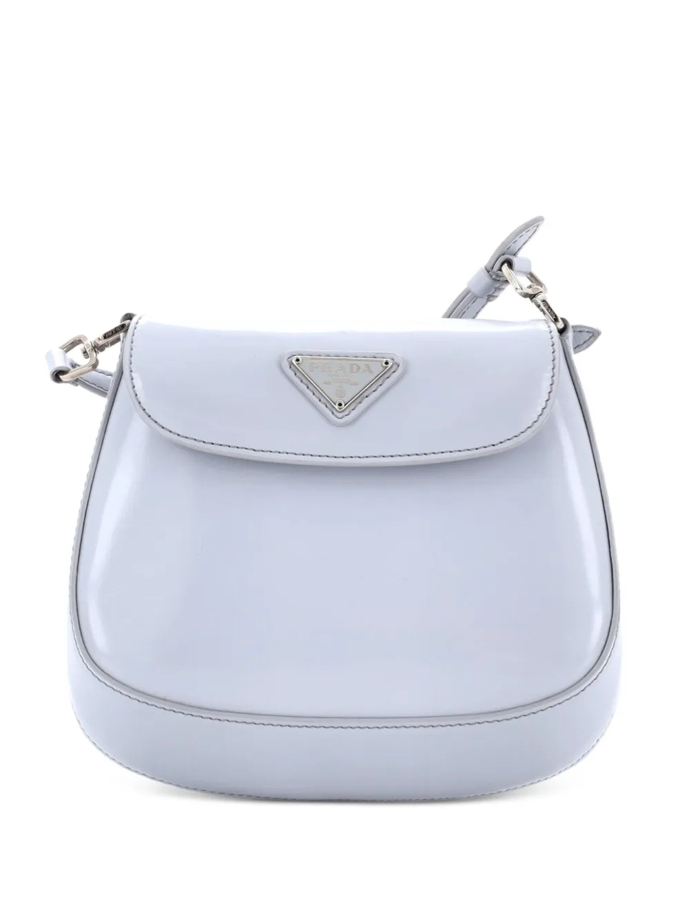 Prada Pre-Owned Cleo Flap Spazzolato Leather Mini shoulder bag - Effetto metallizzato