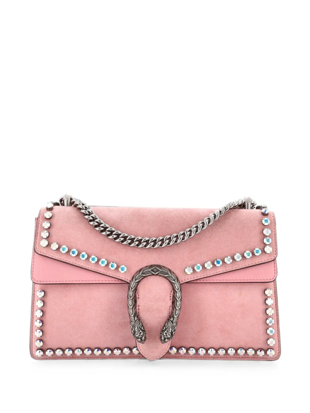 Gucci Pre-Owned Dionysus Bag Crystal Embellished Suede Small shoulder bag - Rosa