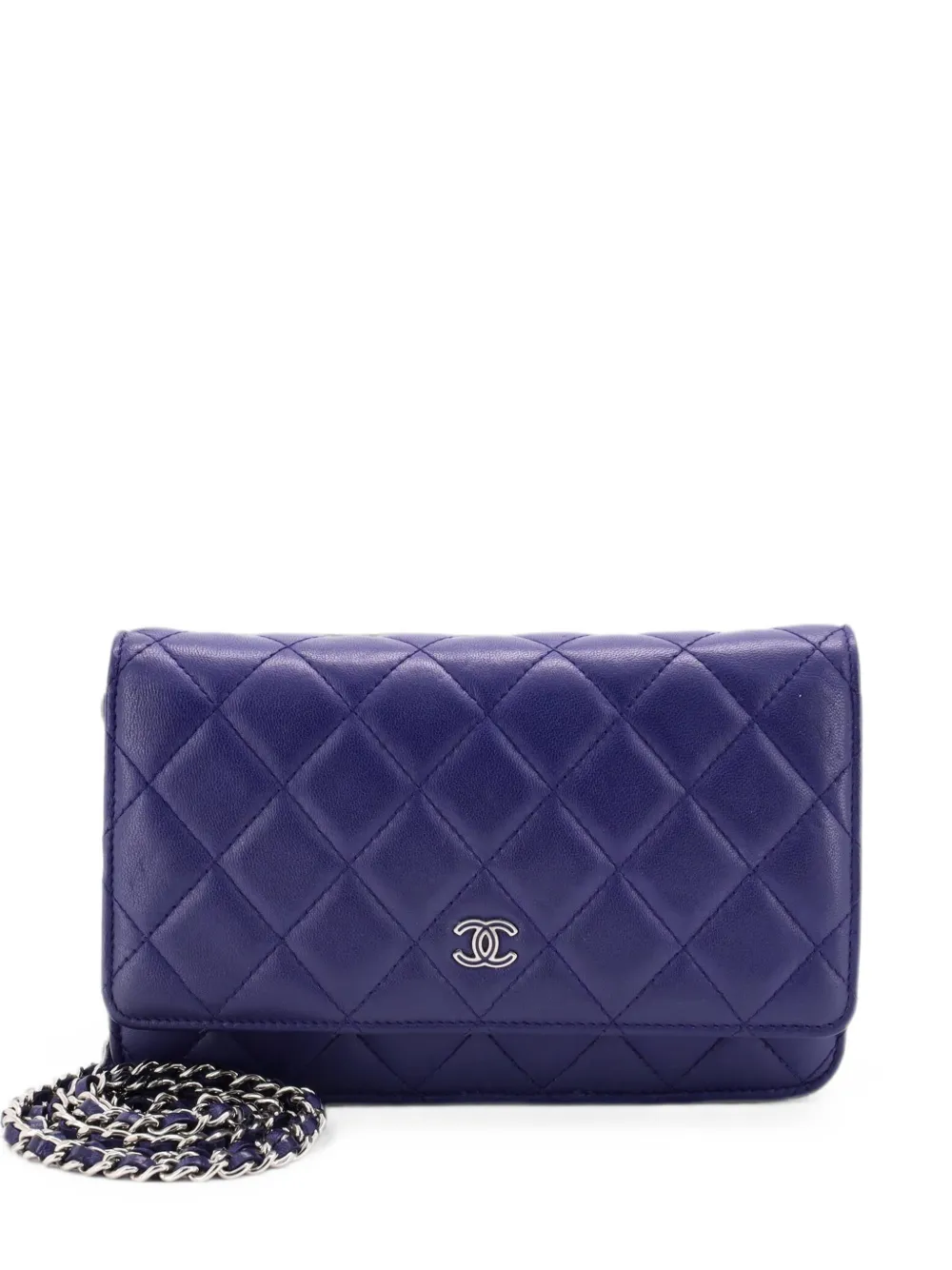 CHANEL Pre-Owned Wallet on Chain Quilted Lambskin crossbody bag - Viola