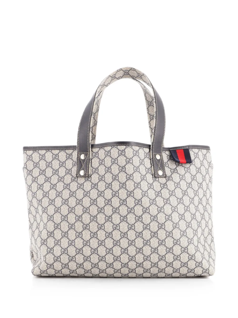 Gucci Pre-Owned Web Loop GG Coated Canvas Medium tote bag - Blu