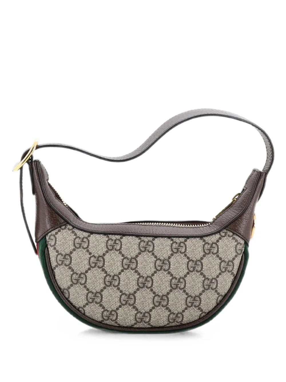 Gucci Pre-Owned Ophidia Half Moon Bag GG Coated Canvas Mini hobo bag - Braun