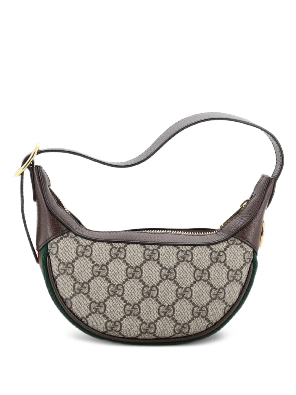 Gucci Pre-Owned Ophidia Half Moon Bag GG Coated Canvas Mini hobo bag - Marrone