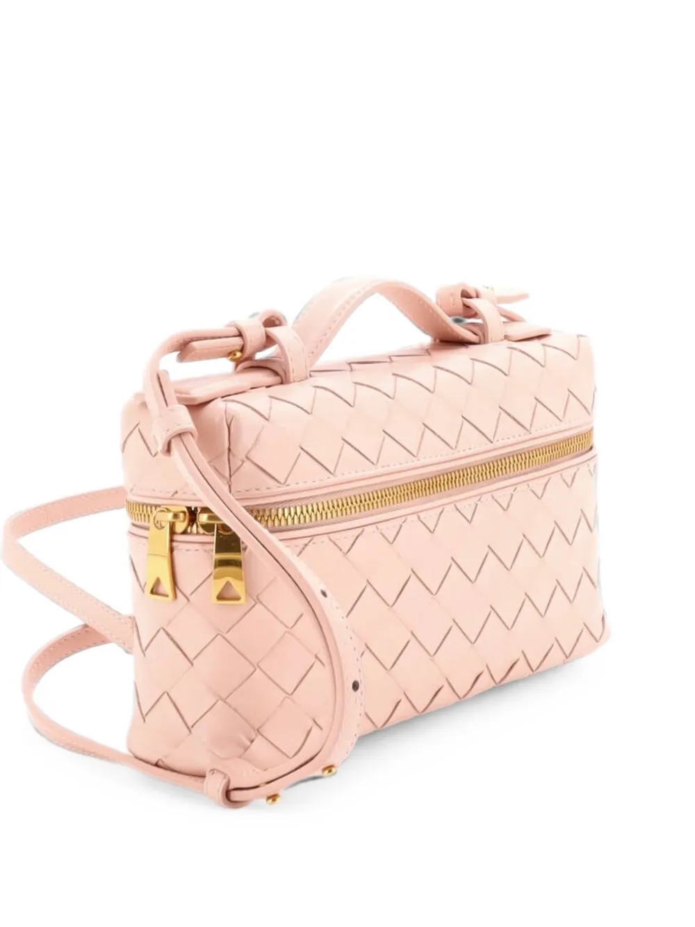 Bottega Veneta Pre-Owned Bang Bang Vanity Case Intrecciato Leather crossbody bag - Rosa