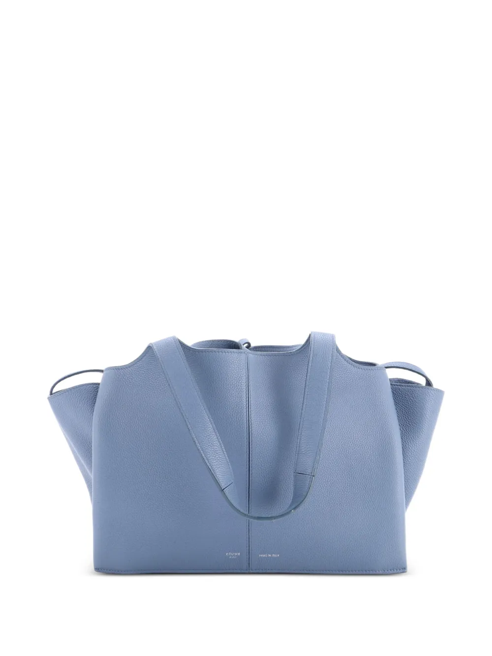 Celine Pre-Owned Tri-Fold Grained Calfskin Small shoulder bag - Blu